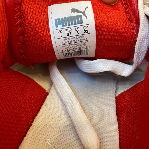 Puma Ferrari Drift Cat Boys Shoes Size 4 Youth White Red - Picture 8 of 8